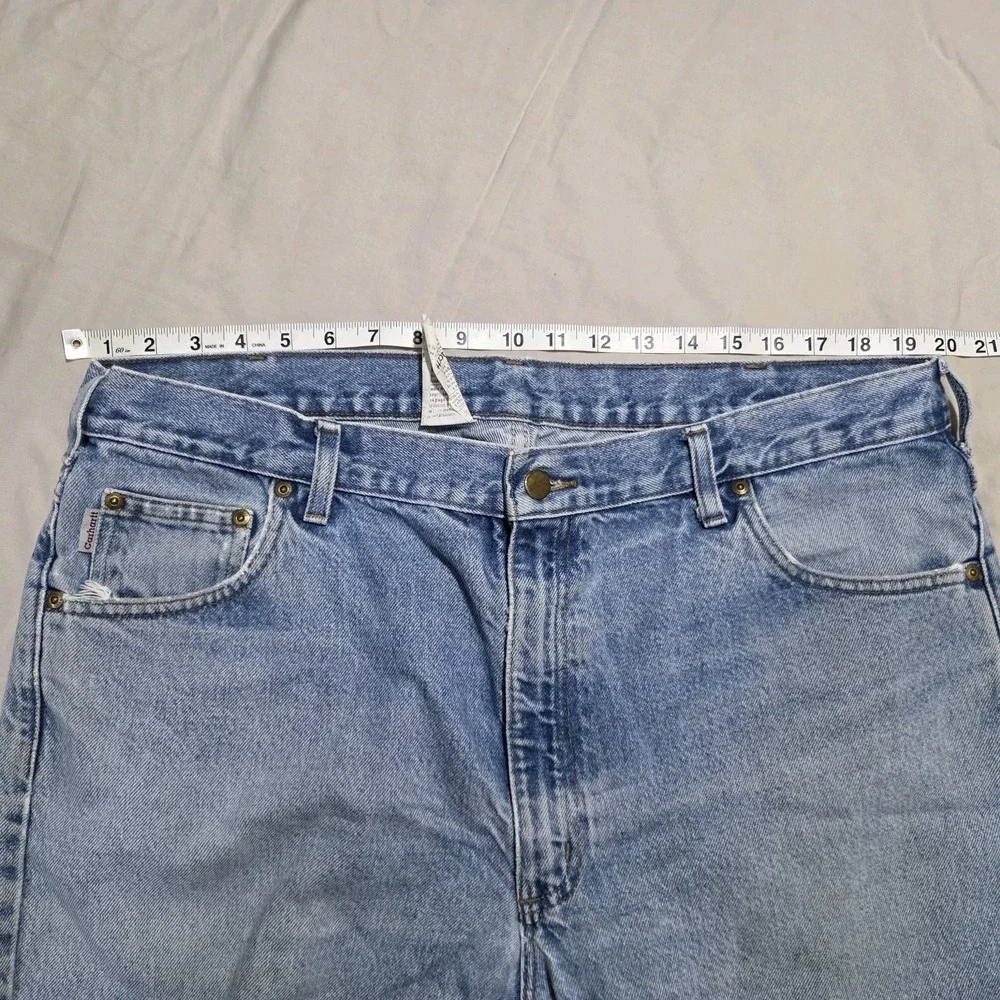 Carhartt B18STW Mens Jeans 42x30 (Fits 40x29) Straight Leg Workwear Denim Pants
